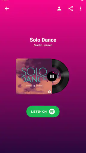 Muziek herkenning screenshot