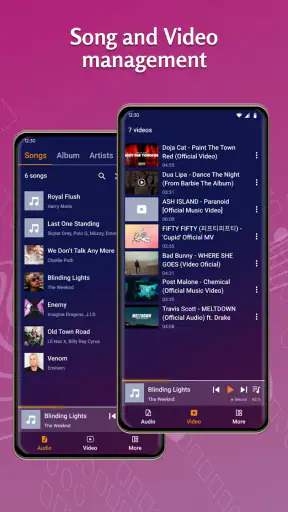 Muziekspeler en videospeler screenshot