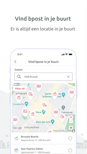 My bpost screenshot