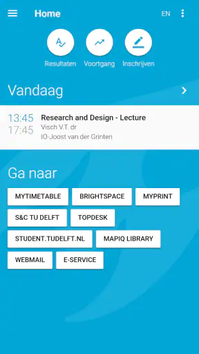 My TU Delft screenshot