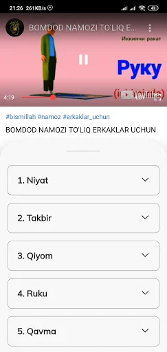 Namoz o'qishni o'rganish screenshot