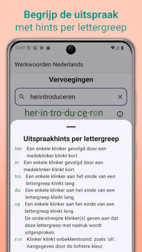 Nederlandse Werkwoorden screenshot
