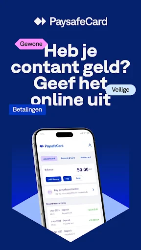 PaysafeCard-prepaid betalingen screenshot