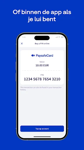 PaysafeCard-prepaid betalingen screenshot