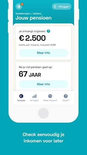 Pensioenchecker screenshot