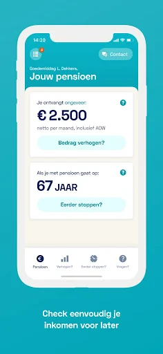 Pensioenchecker screenshot