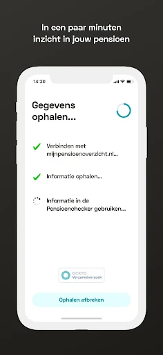 Pensioenchecker screenshot