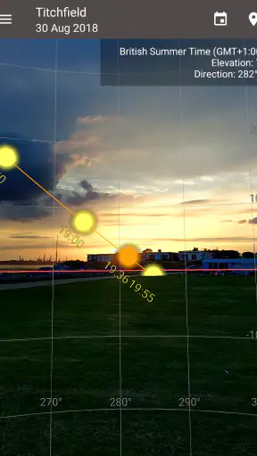 Positie van de zon screenshot