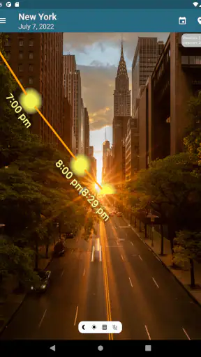 Positie van de zon screenshot
