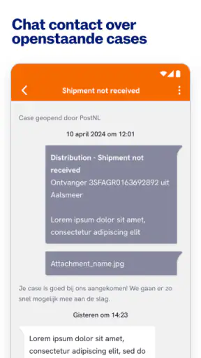 PostNL Zakelijk screenshot