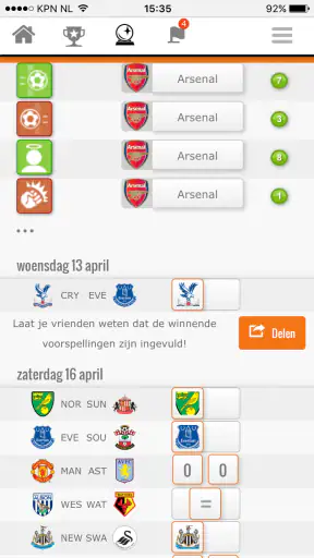 POULES.COM screenshot