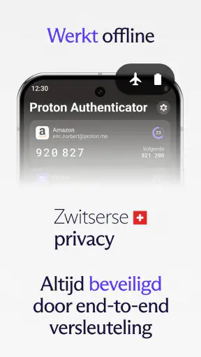 Proton Authenticator screenshot