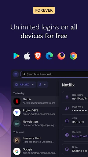 Proton Pass: Wachtwoordmanager screenshot