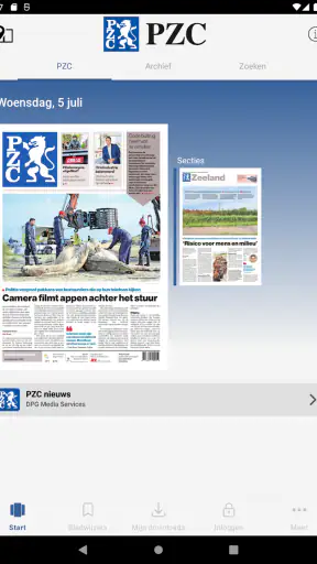 PZC - Digitale krant screenshot