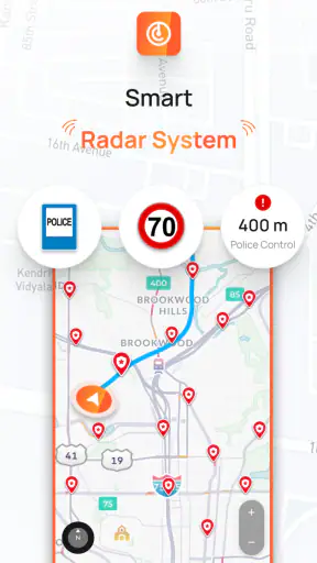 Radar, hud, snelheidscamera screenshot