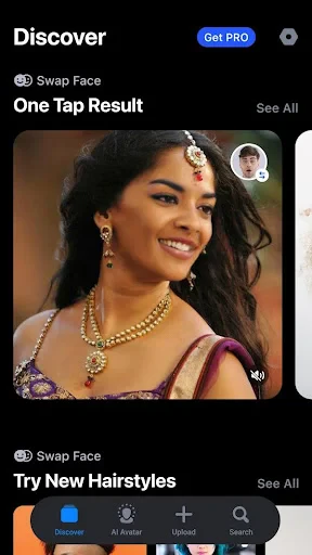 Reface: Face swap, AI Art tool screenshot