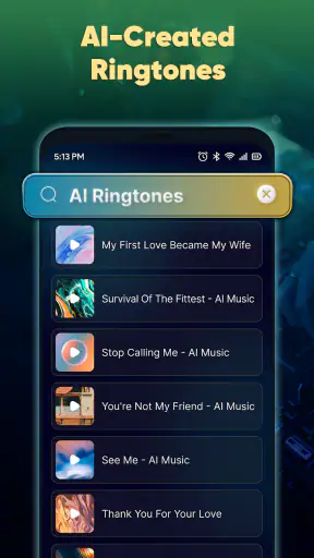 Ringtone App voor Android screenshot
