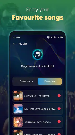 Ringtone App voor Android screenshot