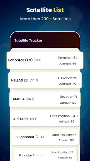 Satelliet Tracker App screenshot