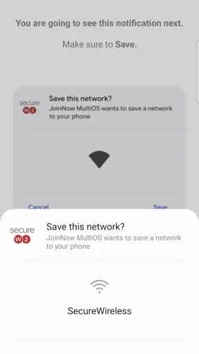SecureW2 JoinNow screenshot