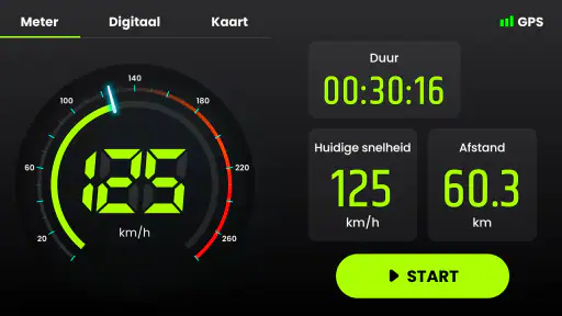 Snelheidsmeter & afstandsmeter screenshot