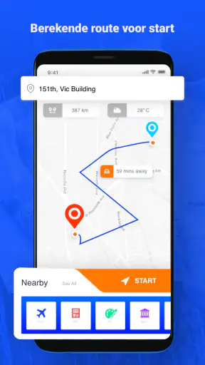 Spraakgps, routebeschrijvingen screenshot
