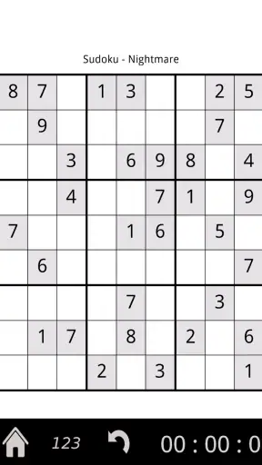 Sudoku screenshot