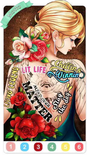 Tattoo Coloring games screenshot