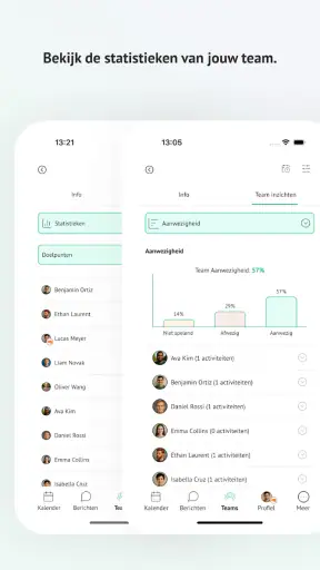 Teamy: app voor sportteams screenshot
