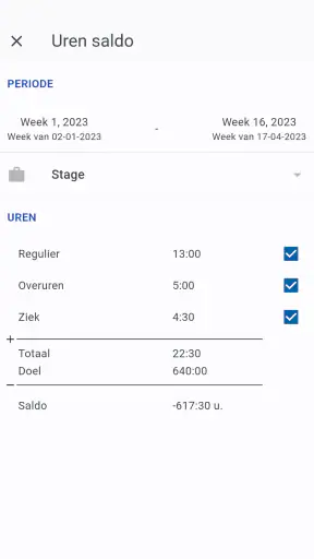 Uren App screenshot