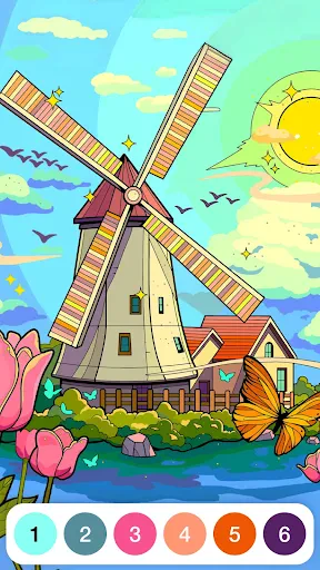 Verf op nummer kleurspellen screenshot