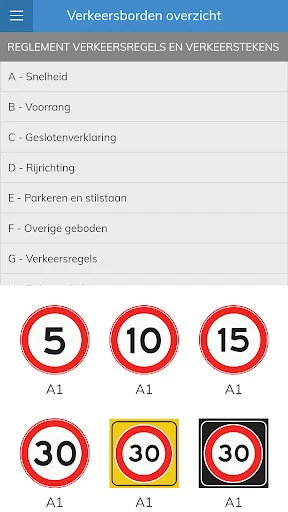 Verkeersborden screenshot