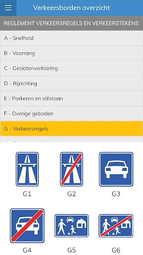 Verkeersborden screenshot