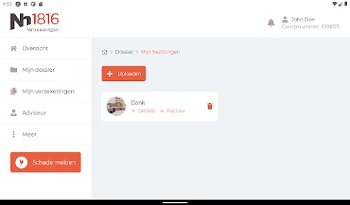 VerzekeringApp screenshot