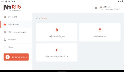 VerzekeringApp screenshot