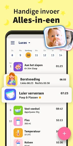 Voeding & Borstvoeding Tracker screenshot