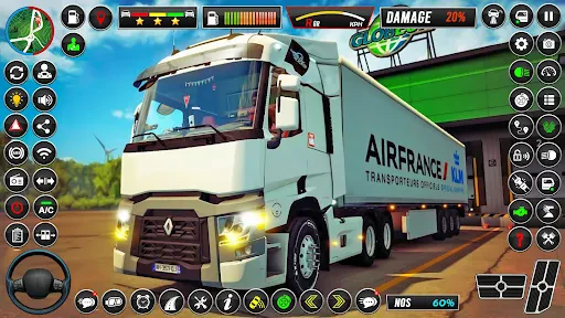 Vrachtschip rijdende auto spel screenshot