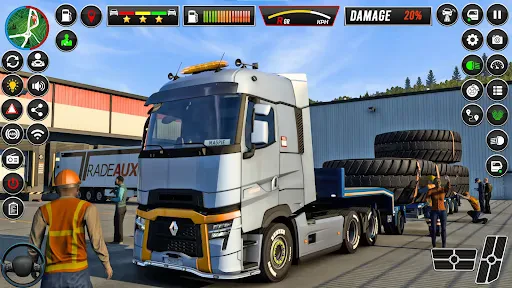 Vrachtschip rijdende auto spel screenshot