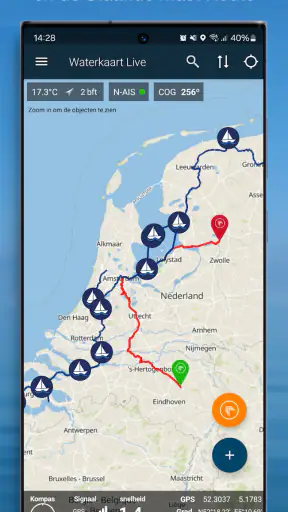 Waterkaart Live - Routes, AIS screenshot