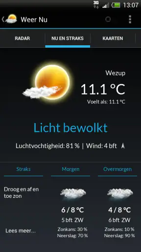Weer Nu - Weerbericht en Radar screenshot