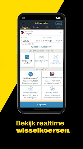 Western Union Geld overmaken screenshot