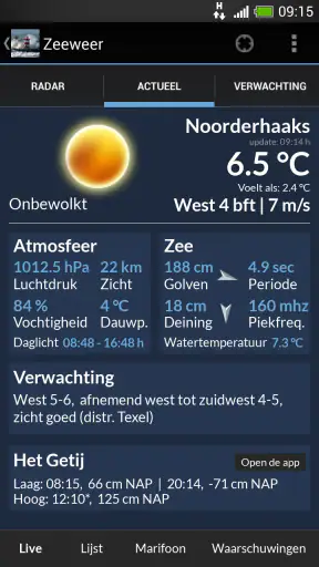 Zeeweer - Maritieme app screenshot