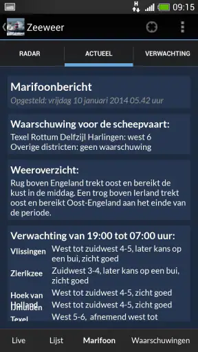 Zeeweer - Maritieme app screenshot