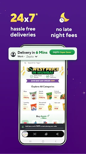 Zepto:10-Min Grocery Delivery* screenshot