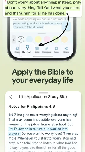 Life Application Study Bible screenshot