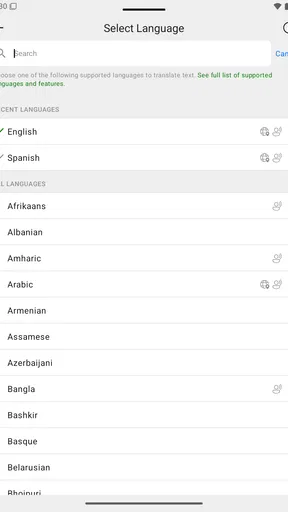Microsoft Translator screenshot