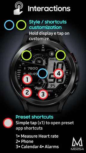 MD254 Digital watch face screenshot