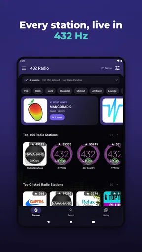432 Radio: 432Hz Online Radio screenshot