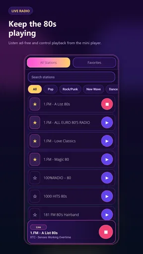 80s muziek Pro screenshot