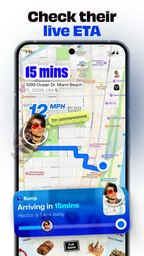 Bump - mapa para amigos screenshot